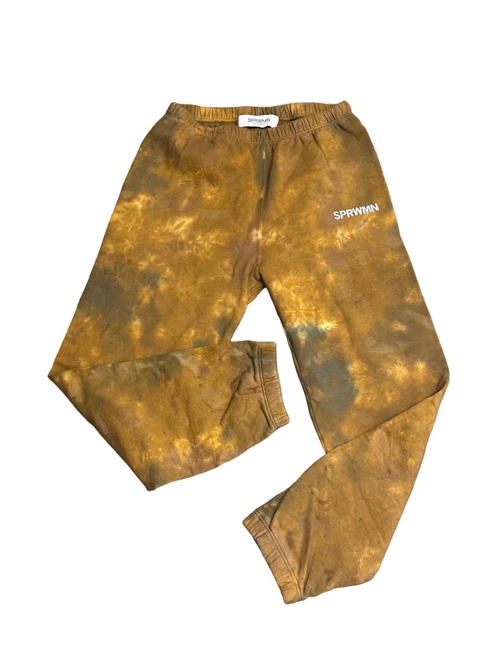 Two Piece Set SPRWMN Earth Tone Tie Dye Logo Crewneck & Sweatpants Size S - Picture 3 of 5